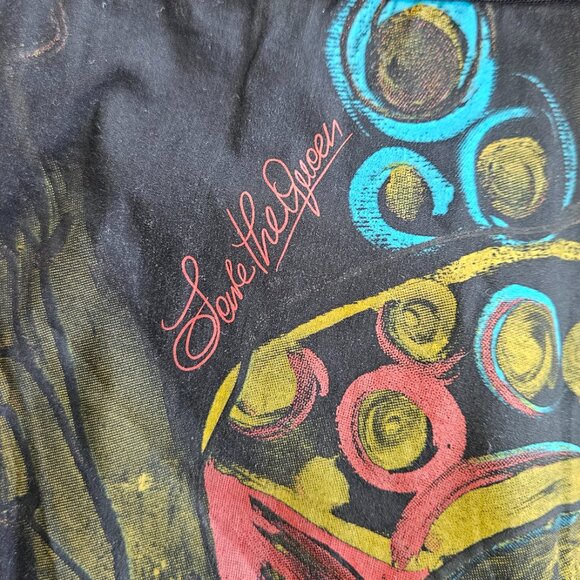 Vtg Save the Queen Patchwork Skirt — Italian Art-to-Wear, Size M Whimsical - Picture 6 of 17